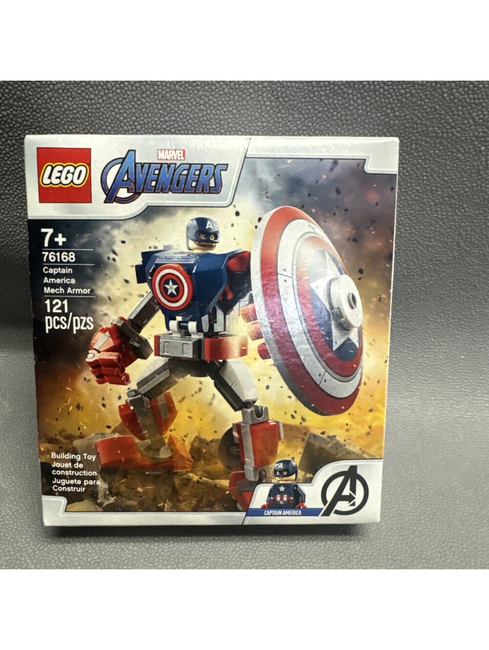 LEGO Marvel Avengers 76168 Captain America Mech Armor Set 121 pcs Ages 7+